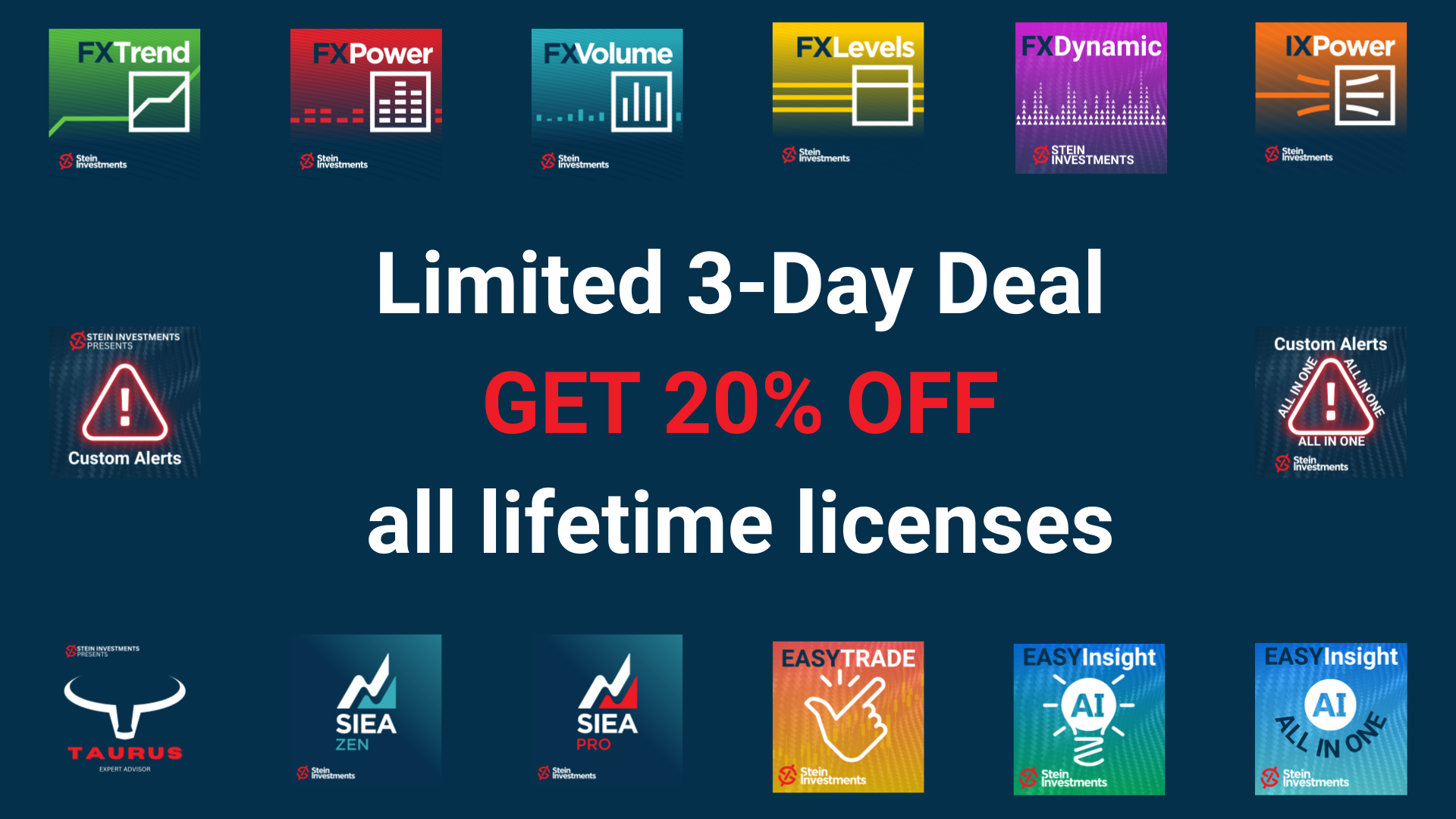 🔥 Limited 3-Day Deal – Save 20% on all tools! 🔥
Struggling with timing your entries, exits, or trend direction?
Now is the perfect time to upgrade your trading setup with our professional tools – at 20% OFF for the next 3 days only.
✅ FX Power – the backbone of currency strength
✅ FX Volume – real volume sentiment, like no other
✅ Custom Alerts – multi-asset scanner with ready-made strategies
✅ Easy Insight – AI-powered export & analysis
… and more!
Oru interactive decision tree helps to find your perfect trading setup.
👉 Try it now: https://www.mql5.com/en/blogs/post/764237
👉 Full product list and templates:
https://www.mql5.com/en/blogs/post/755375
📌 PLUS: EasyTrade is still available at 50% OFF during our crowdfunding campaign!
👉 https://www.mql5.com/en/blogs/post/764309
⏰ Offer ends in 3 days – act fast and trade smart.