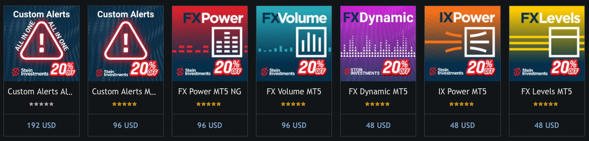 🔥 Stronger Strategies. Smarter Tools. Real Results. 🔥
In our latest community poll, two things became clear:
1. Many traders still struggle to use our tools correctly
2. Price is often a deciding factor
Let’s fix both.
👉Start here – Central Stein Investments Page: https://www.mql5.com/en/blogs/post/755375
A complete overview of all strategies, tools, tutorials, and chart templates – organized by chapter:
• Chapter 2: 4 proven strategies incl. Dog Walk & Easy Scalping – with full video guides & ready-to-use MT4/MT5 templates
• Chapter 3: Our AI tools, market scanners & trade managers
• Chapter 4: Advanced indicators like FX Power, FX Volume, IX Power & more
👉 How to install templates: https://youtu.be/YFSJuwDQHhk
👉 Strategy playlist: https://www.youtube.com/watch?v=xXrYExnmu2Q&list=PLRyQGGaNZNG5sIOwcUiVtRerO2OYTZq_n
—
💰 Worried about the cost?
Every tool is available as a rental for just $30 – the lowest price possible on MQL5.
Plus:
• 20% off all tools
• 30% off SIEA Pro NG
• 50% off EasyTrade
Not sure what to choose?
👉 Use our interactive decision tree:
https://www.mql5.com/en/blogs/post/764237
—
🚀 One trader just shared his results after using our Dog Walk & Easy Scalping strategies.
👉 See the full review:
https://www.mql5.com/en/market/product/102576/comments/page3#comment_58244743
Everything you need is already there.
If you ever need help, just message us directly.
#Forex #PropFirm #FXPower #EasyScalping #DogWalkStrategy #AITrading #SteinInvestments #SmartTrading #MQL5
