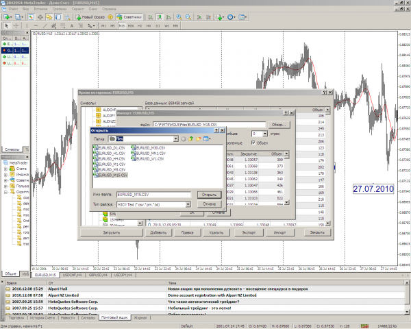 Geçmişi MetaTrader 5'ten MetaTrader 4'e aktarmak için komut dosyası