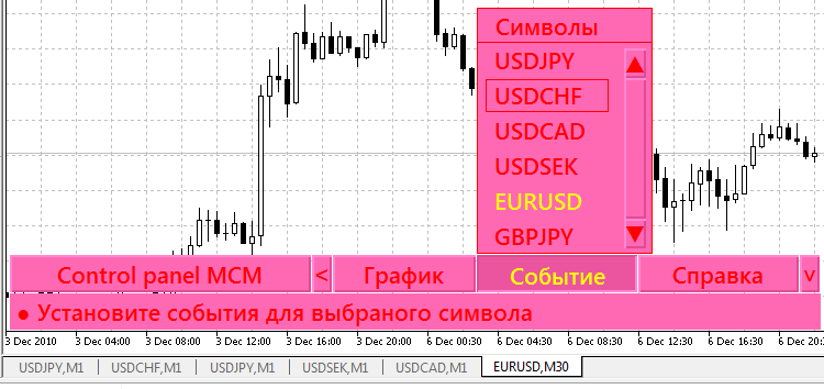 Impostazione dei colori del pannello iControl Pannello di visualizzazione MCM