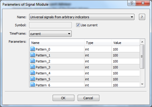 UniversalSignal setup in MQL Wizard UniversalSignal setup in MQL Wizard