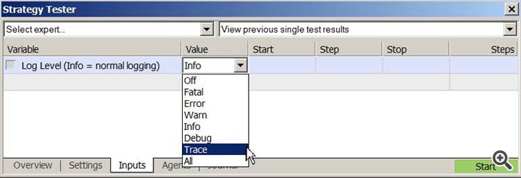 Log4mql(mini) Inputs Log4mql(mini) Inputs