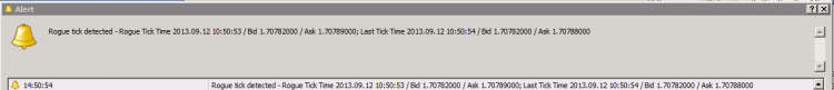 Rogue tick detector popup alert example.
