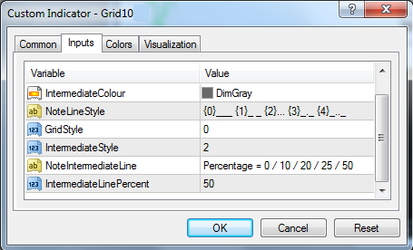 GRID10 Settings