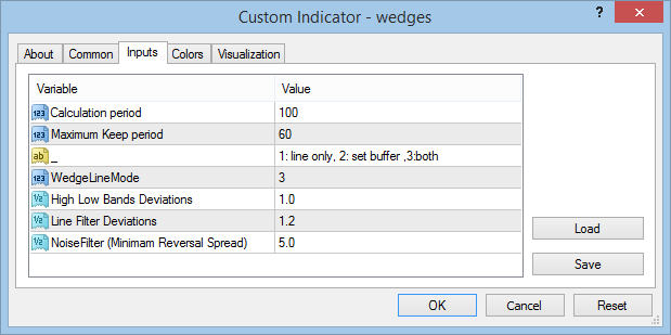Wedge Settings Wedge Settings