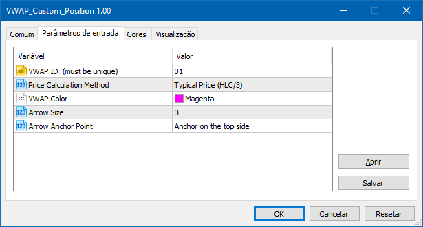 Configuration Window Configuration Window