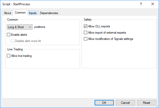 Common Settings Common Settings