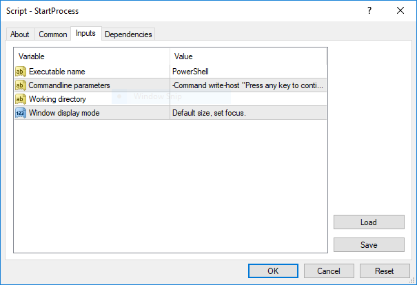 Inputs example Inputs example