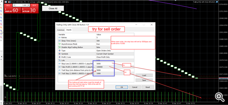 Boom/Crash 1000 Sample Parameter Boom/Crash 1000 Sample Parameter