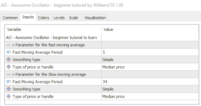 Moving average tutorial - Inputs Moving average tutorial - Inputs