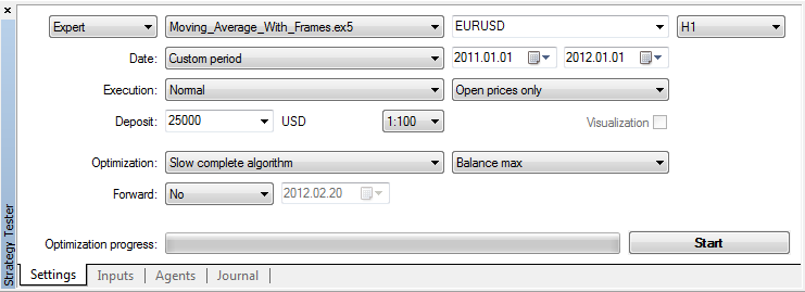 Moving Averages_With_Frames.mq5 Testeinstellungen Moving Averages_With_Frames.mq5 Testeinstellungen