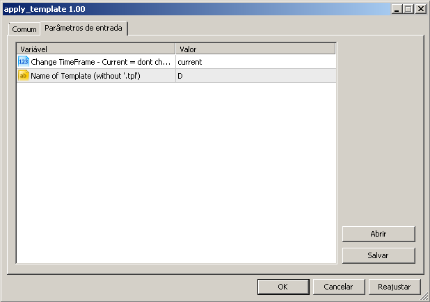 Free Download Of The Apply Template Script By Ffjanderson For Metatrader 5 In The Mql5 Code Base 2014 10 03