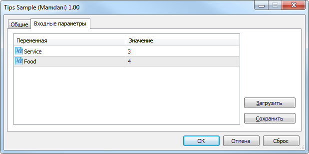 Eingangsparameter