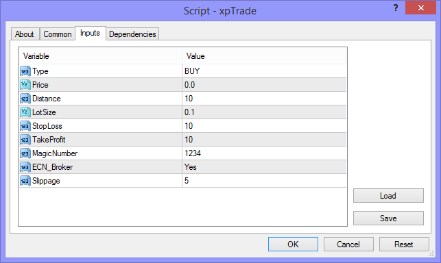 Trading php script