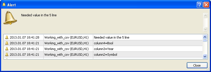 Output result of the script.