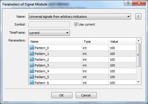 UniversalSignal setup in MQL Wizard