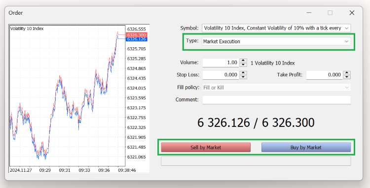 Direct Market Entry Order