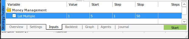 Our parameter settings