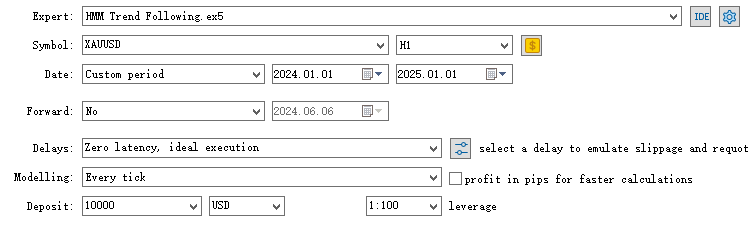 HMM setting