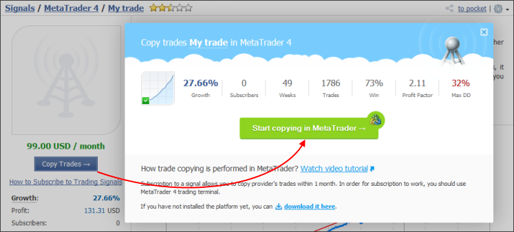 MQL5.com'daki sinyallere abone olma