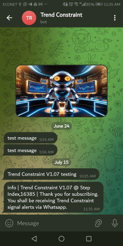 Telegram, тест Trend Constraint V1.07