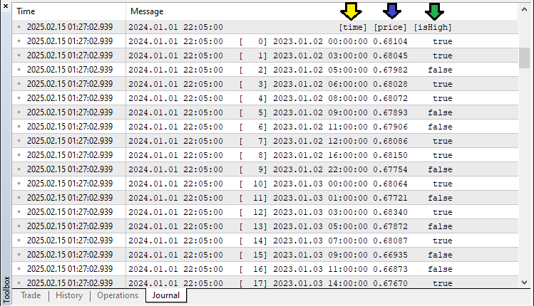 STORED DATA TO THE ARRAY
