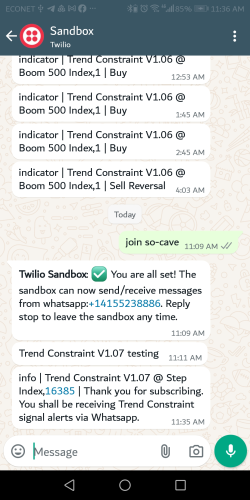 Teste do WhatsApp, Trend Constraint V1.07