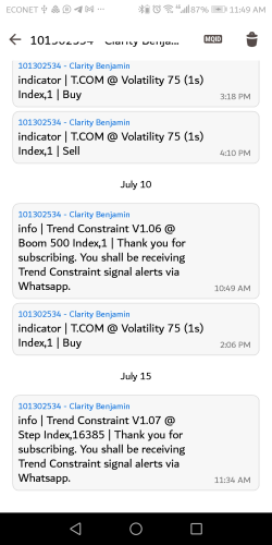 Notificação push do MetaTrader 5 no Android