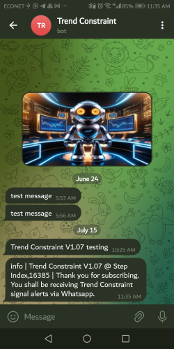 Teste do Telegram, Trend Constraint V1.07