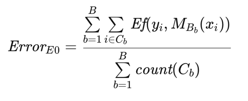 Estimated error by E0