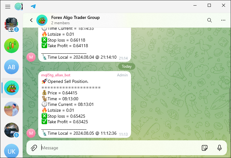 Telegram 卖出信号