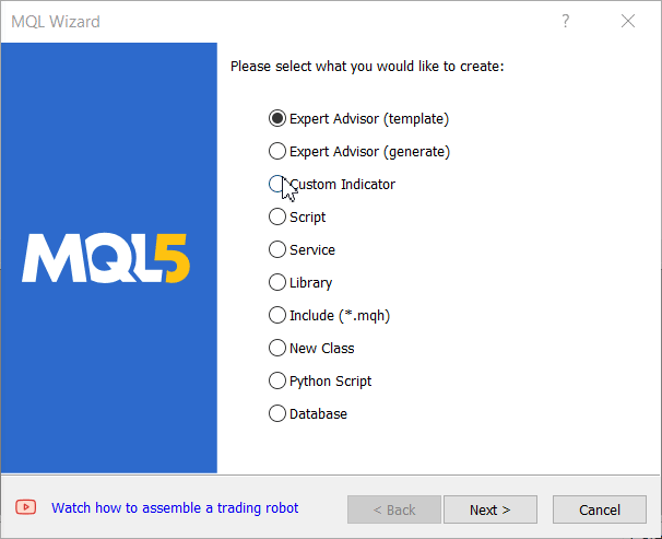 MetaEditor: MeuPrimeiroIndicador