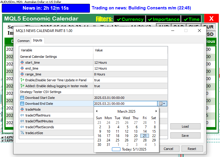USER INPUTS INTERFACE