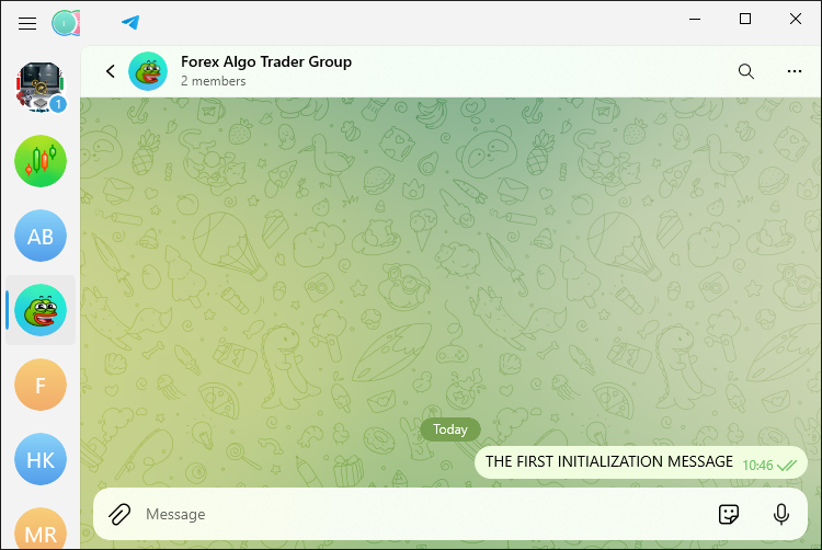 Telegram 第一条初始化消息