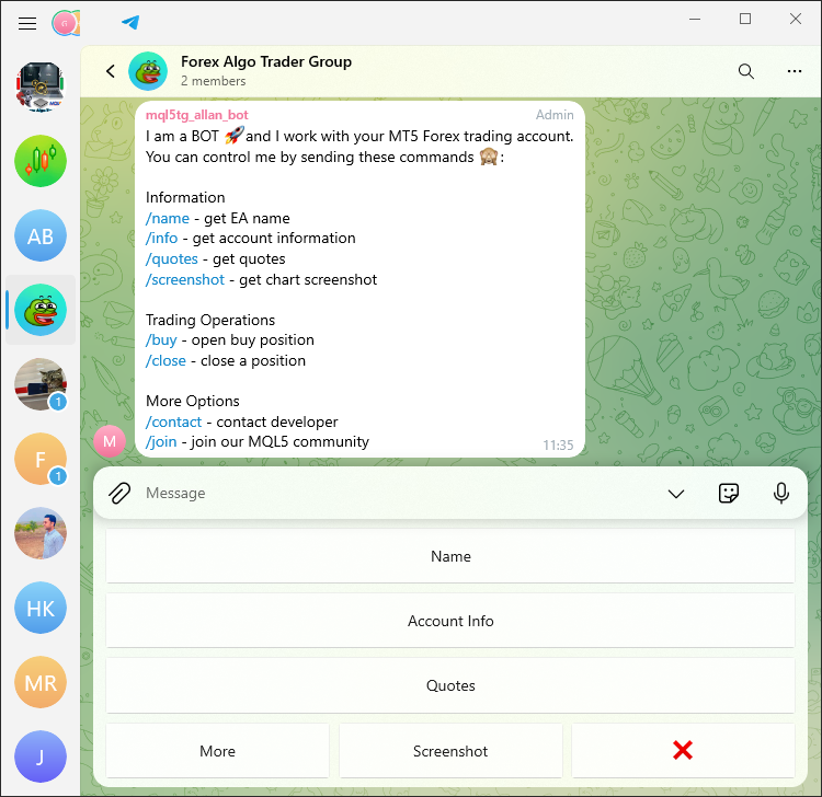 Telegram JSON 用户界面 1