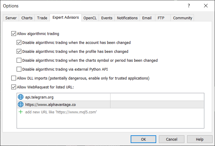Allow WebRequest options