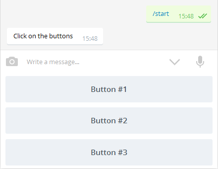 message with keyboard