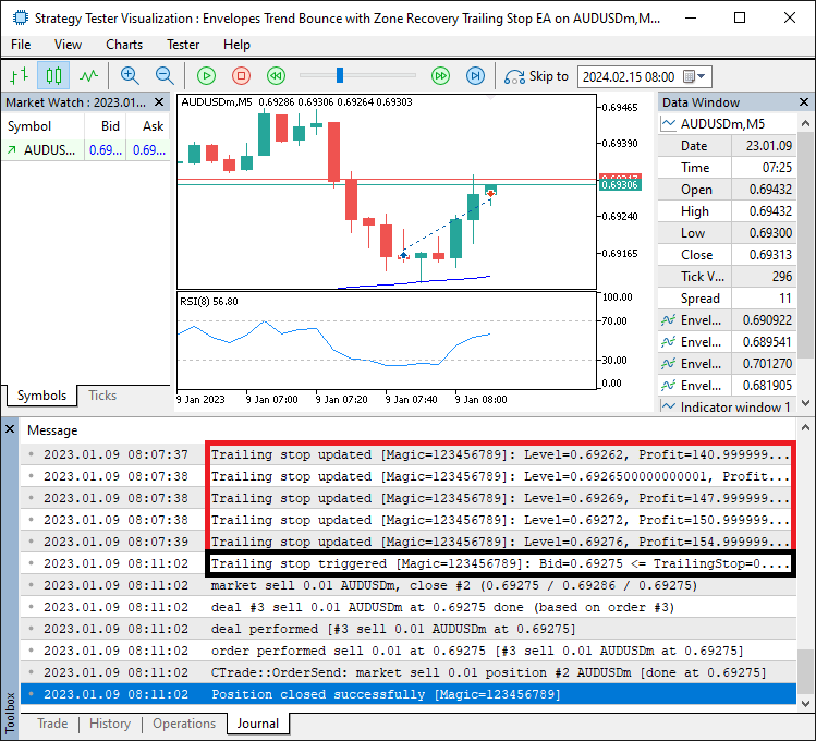 TRAILING STOP INSTANCE
