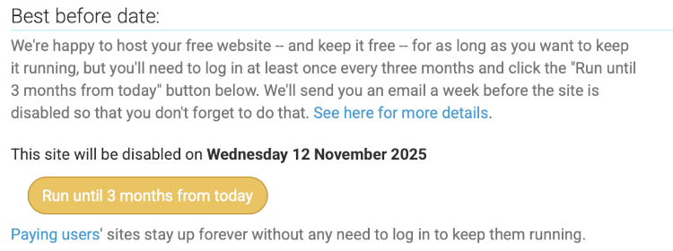 expiry date expansion in pythonanywhere.com
