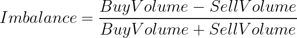 Imbalance formula