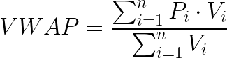 Formula for VWAP
