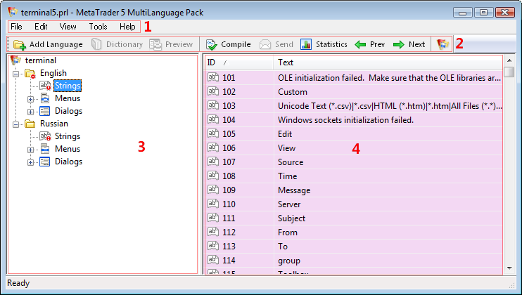 MultiLanguage Pack 用户界面