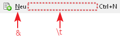 Special characters in menu translation