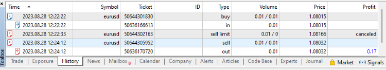 2- onglet historique 2- onglet historique