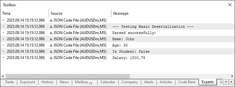 INITIAL BASIC DESERIALIZATION
