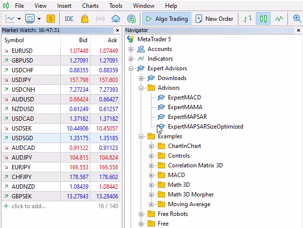 Freelance dal terminale MetaTrader 5