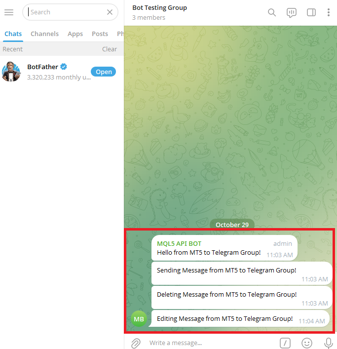 Figure 1. Telegram API Figure 1. Telegram API