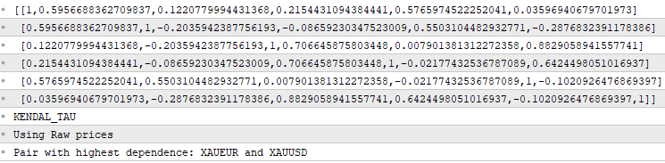 Concordance script output