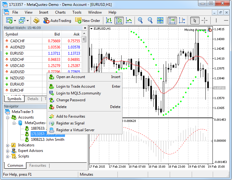 Location d'un terminal virtuel directement depuis la plateforme de trading