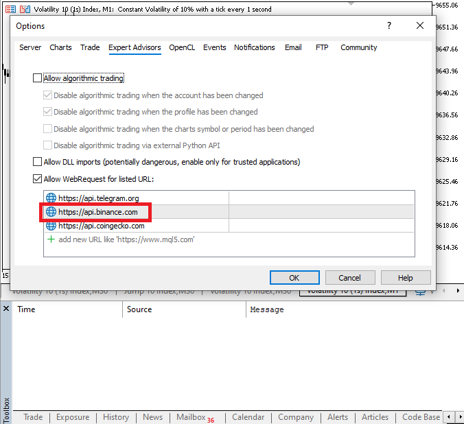 Figure 1. Allow Web Request